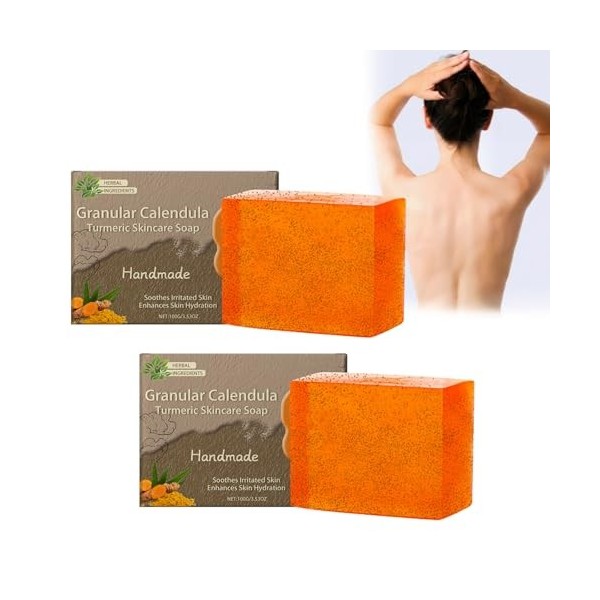 Savon Au Calendula Et Au Curcuma Nettoyant Facial Au Calendula Et Au Curcuma, Savon Naturel Au Curcuma En Barre, Savon éclair