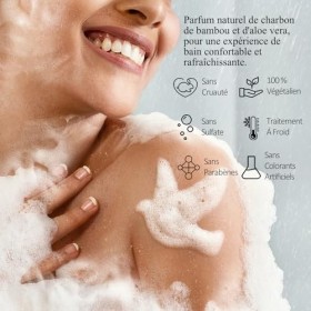 Savon au Charbon de Bambou, Barre de Savon à Lacide Salicylique, Savon Nettoyant pour Homme Avec Particules Exfoliantes, Sav