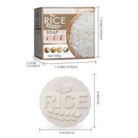 Dyceittdia 2pcs Savon Shampoing au Riz, Savon Shampoing anti-chute au Riz, Savon Shampoing anti-chute, Nettoyer les Cheveux, 