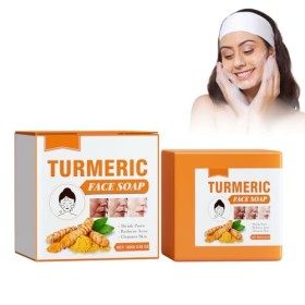 Mikabila F, 04 100G*1PCS Barre de Savon au Curcuma pour le Corps et le Visage,Savon au Curcuma.Savon au Curcuma Eclaircissan