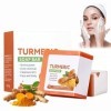 Savon Curcuma Visage,Turmeric Soap,Savon Au Curcuma,Savon Au Curcuma Eclaircissant,Savon de Bain pour le Visage et le Corp,Sa