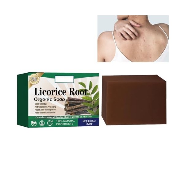 Barre de Savon à la Réglisse,Exfoliant pour le Visage à la de Réglisse,Savon pour le Visage à la Réglisse,Gommage doux pour P