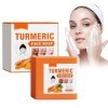 Savon au Curcuma, Savon pour le Visage au Curcuma, Savon au Curcuma pour le Visage Solide, Nettoyage en Profondeur, Mousse Fi