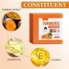 Savon au Curcuma, Savon pour le Visage au Curcuma, Savon au Curcuma pour le Visage Solide, Nettoyage en Profondeur, Mousse Fi