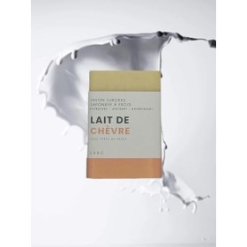 Savon surgras au lait de chèvre, savon chèvre 100% naturel, savon solide 100g au lait de chèvre bio, savon saponifié à froid 