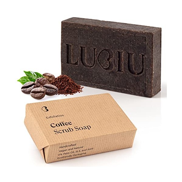 lubiu Savon Lait de Chevre - 100g Savon Solide de Soin Lait de Chevre - Comme Savon Solide Corps et Savon Visage Lait de Chev