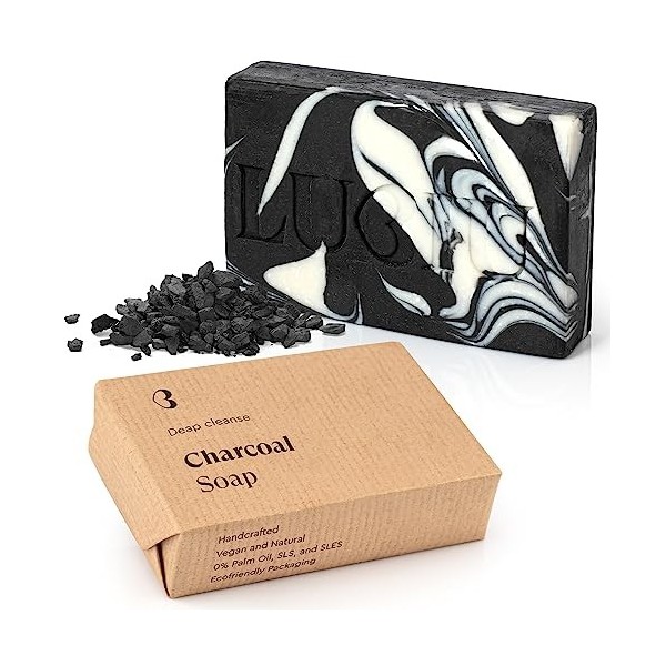 lubiu Savon Lait de Chevre - 100g Savon Solide de Soin Lait de Chevre - Comme Savon Solide Corps et Savon Visage Lait de Chev