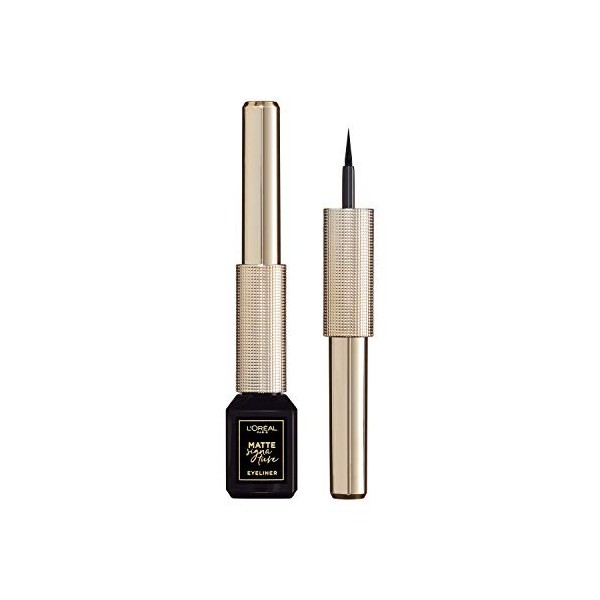 LOréal Paris - Eyeliner Pinceau mat et longue tenue - Matte Signature - Teinte : Noir Intense - 3 ml