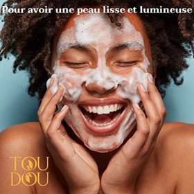 TOUDOU - Savon masque au lait de chèvre - Coffret 4 savons - Fabriqué en Provence - Soin purifiant naturel et artisanal - Tei