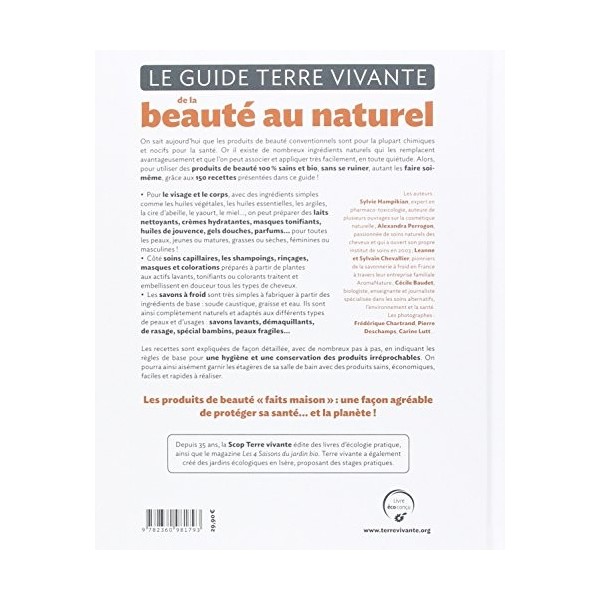 PROPOSNATURE Le guide Terre Vivante de la beauté au naturel : Cosmétiques, shampooings, savons et parfums maison