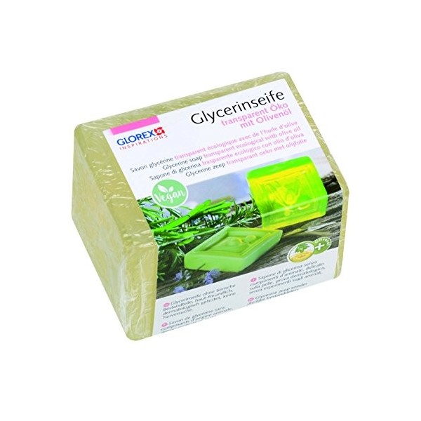 GLOREX 6 1600 152 Savon de Glycérine avec huile dolive, Opaque, 1500g