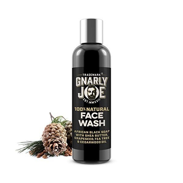 Gnarly Joe Nettoyant visage pour homme Hydrate et adoucit la peau Ingrédients naturels Noir africain au beurre de karité et à