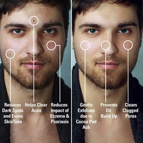 Gnarly Joe Nettoyant visage pour homme Hydrate et adoucit la peau Ingrédients naturels Noir africain au beurre de karité et à