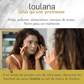 4 Savons Masque DETOX au LAIT de CHEVRE et CHARBON + 1 Pochon cadeau | Nettoie + Purifie | Soin Naturel Visage | Tous Types