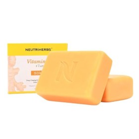 Neutriherbs Turmeric Soap for Face & Body 5.29 oz / 1 Bar ,Brightening Vitamin C Soap Bar for Acne, Uneven Skin Tone, Cleansi