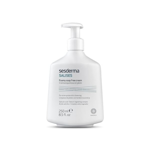 Sesderma Crème moussante Salises sans savon - Nettoyant pour la peau sans savon - Pour la peau de lacné - Régulation du sébu