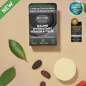 Baume Visage et yeux pour homme hydratant artisanal 32g certifié Cosmos Organic Bio & Vegan