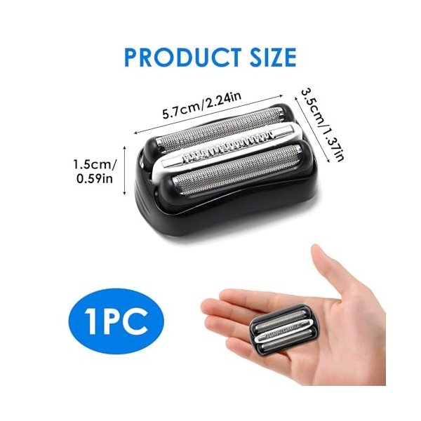 Têtes de rechange 32B S3 compatibles avec rasoir électrique Braun Series 3, tête de rechange universelle pour rasoir électriq