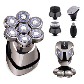 Rasoirs électriques pour hommes chauves, rasoir électrique pour homme avec kit de toilettage 5 en 1, machine à raser pour hom