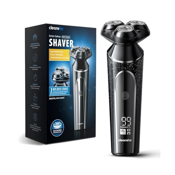 Rasoir électrique pour homme, rasoir électrique pour homme, tondeuse à barbe 3D, rasoir humide et sec, têtes de rasage magnét