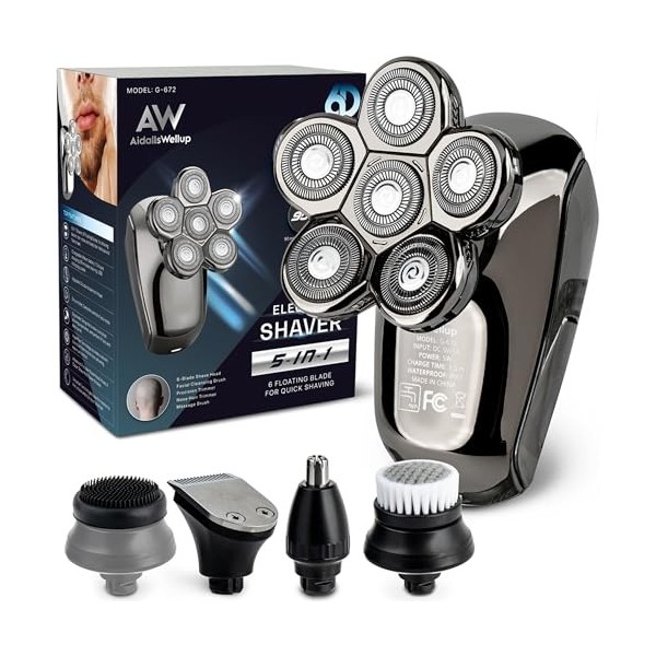AxiomWarrior Rasoirs de tête pour hommes chauves : rasoirs de tête chauve imperméables pour homme crâne – Rasoirs de tête rec