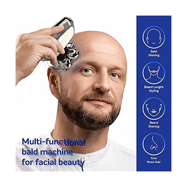 AxiomWarrior Rasoirs de tête pour hommes chauves : rasoirs de tête chauve imperméables pour homme crâne – Rasoirs de tête rec