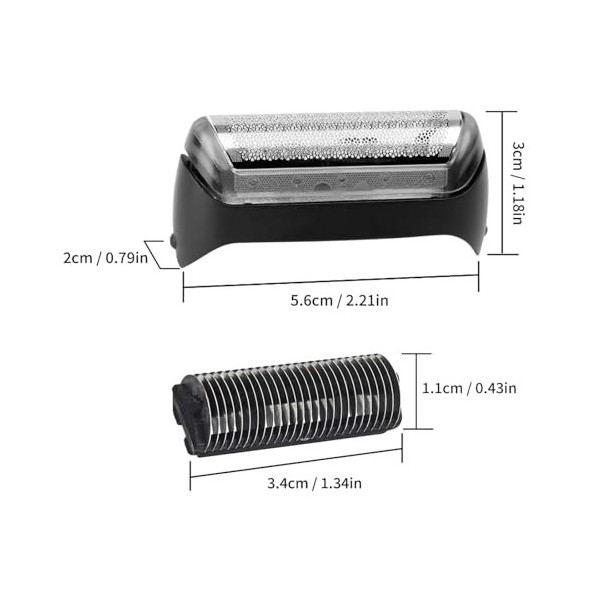 IUSOT Tête de rechange pour rasoir électrique série 1, feuille de rechange, grille de rasage et lames de rechange compatible 