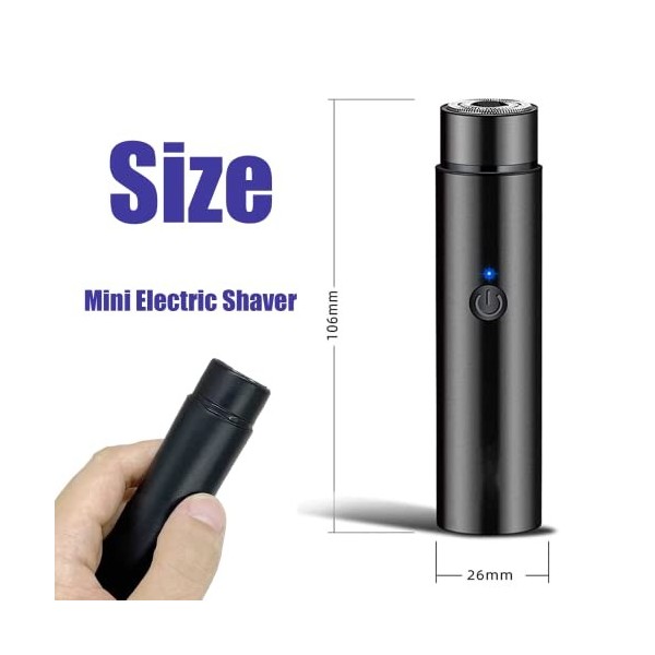 Mini rasoir électrique sans fil rechargeable par USB pour homme, rasoir électrique portable humide et sec, rasoir de poche él