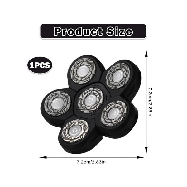 Tête de rechange universelle pour rasoir - Lames de rechange - Tête de rasoir de secours - Installation facile - Flottante et