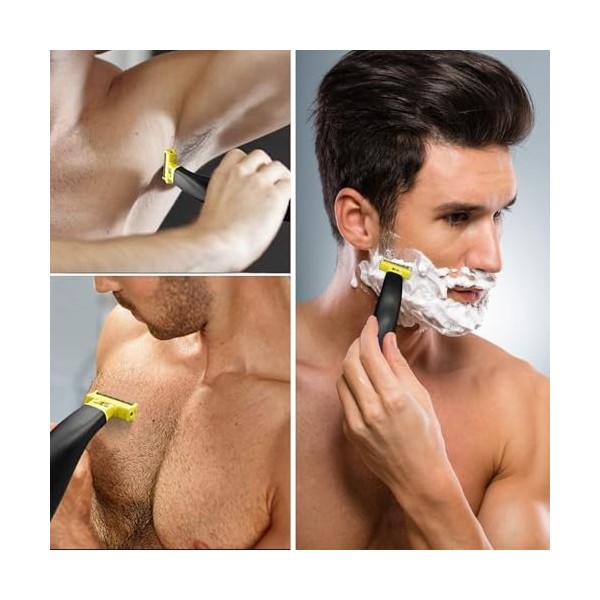 Rasoir électrique pour le corps – IPX5 avec 4 peignes de limite, rechargeable par USB, rasoir électrique pour homme, essentie