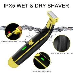 Rasoir complet lavé humide et sec, rasoir électrique pour homme, rasoir facial rotatif étanche pour homme, rasoir de corps er