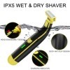 Rasoir complet lavé humide et sec, rasoir électrique pour homme, rasoir facial rotatif étanche pour homme, rasoir de corps er