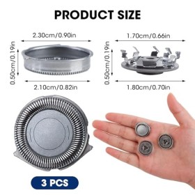 Lot de 3 têtes de rasoir de rechange, lames rotatives de rechange, compatibles avec séries 1000 2000 3000 5000, modèle AT8xx/