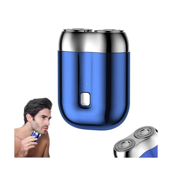 Mini rasoir électrique à double tête, étanche IPX6 et lavable, rasage humide et sec, mini rasoir portable rechargeable à doub