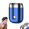 Mini rasoir électrique à double tête, étanche IPX6 et lavable, rasage humide et sec, mini rasoir portable rechargeable à doub