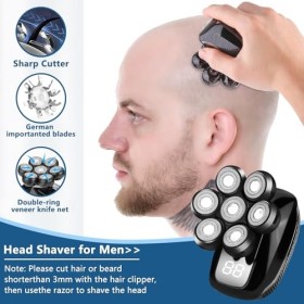 Head Shavers for Men, 5 in 1 Rotary Head Shaver for Bald Men, Waterproof Wet/Dry Beard Grooming Kit for Men, Floating Upgrade