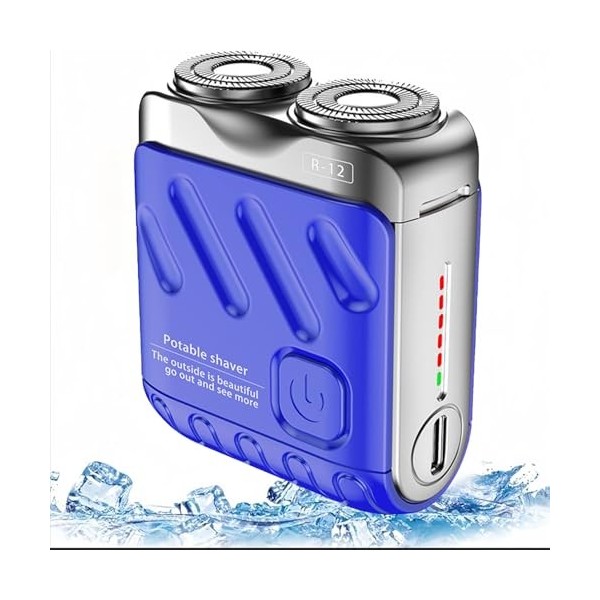 Mini rasoir électrique pour homme, rechargeable par USB IPX7, étanche, nouveau mini rasoir à barbe et design de valise portab