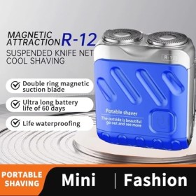 Mini rasoir électrique pour homme, rechargeable par USB IPX7, étanche, nouveau mini rasoir à barbe et design de valise portab