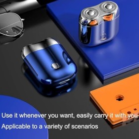 Rasoir de poche USB pour homme, rechargeable, étanche, compact, double tête, mini rasoir électrique portable pour la maison, 