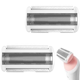 Lot de 2 têtes de rasoir de rechange en acier inoxydable pour rasoir électrique avancé et ergonomique pour rasage humide et s