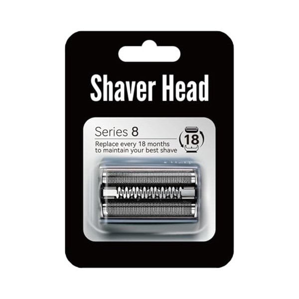 83M Series 8 Tête de rechange pour rasoir électrique Compatible avec Braun 8 8325s 8370CC 8390CC 8617S, etc