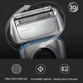 83M Series 8 Tête de rechange pour rasoir électrique Compatible avec Braun 8 8325s 8370CC 8390CC 8617S, etc