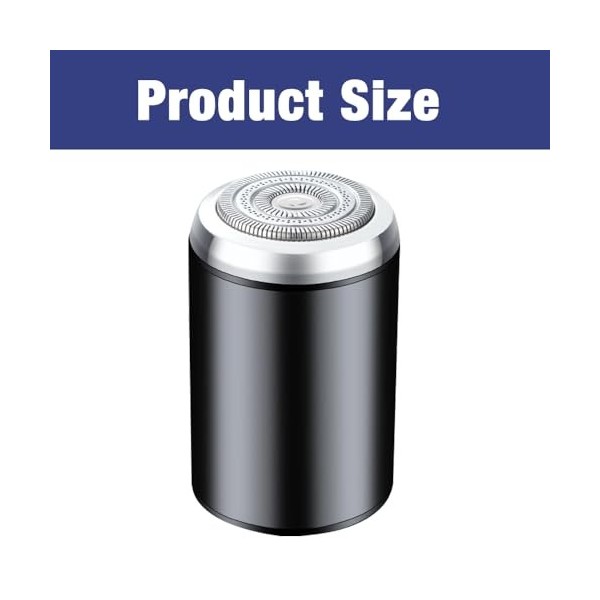 HIULLEN Mini rasoir électrique portable pour homme, lavable, mini rasoir électrique, rechargeable par USB, nettoyage en profo