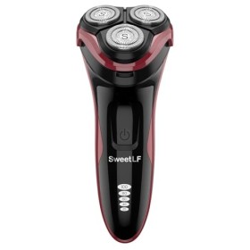SweetLF Rasoir Electrique Homme Rechargeable Wet & Dry, Tondeuse à Barbe Haute Précision, Rasage avec 3D Têtes Rotatives, 100