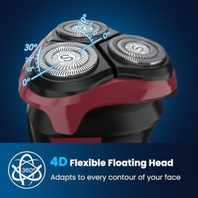 SweetLF Rasoir Electrique Homme Rechargeable Wet & Dry, Tondeuse à Barbe Haute Précision, Rasage avec 3D Têtes Rotatives, 100
