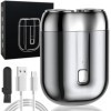 Rasoir Electrique Homme, Mini Rasoir Homme Electrique, Rasoir de Voyage Portatif, Étanche Rechargeable Humide et Sec Mini Ele
