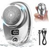 Mini rasoir électrique portable avec écran LED pour homme, rechargeable par USB, étanche, rasoir électrique portable, facile 