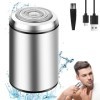 AVCXEC Mini Rasoir Electrique Homme, Mini Rasoir Électrique, Rasoir Électrique Portable Mini Shave, Corps en Alliage, Rasoir 