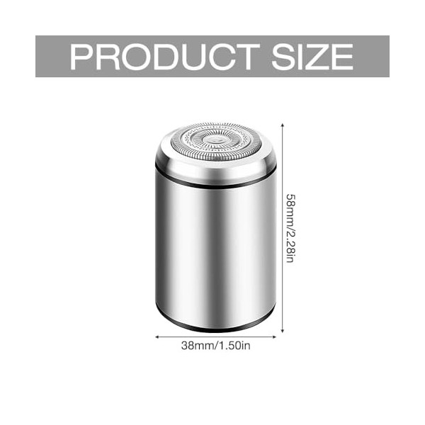 AVCXEC Mini Rasoir Electrique Homme, Mini Rasoir Électrique, Rasoir Électrique Portable Mini Shave, Corps en Alliage, Rasoir 