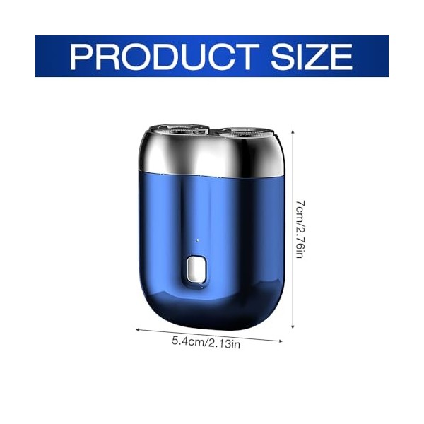 IXYHKB Mini Rasoir Electriques Hommes, USB Rechargeable Mini Rasoir Electrique, Portable Mini Rasoir de Voyage, Etanche Mini